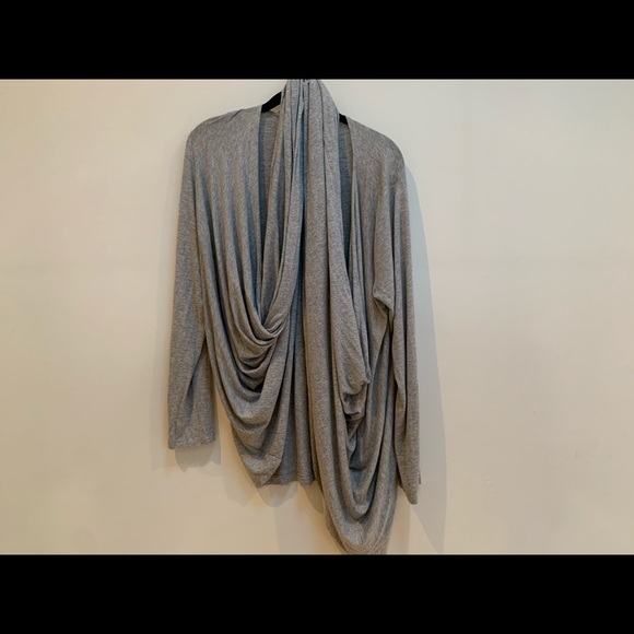 NORMA KAMALI Grey Sweater/Wrap - Picture 3 of 4